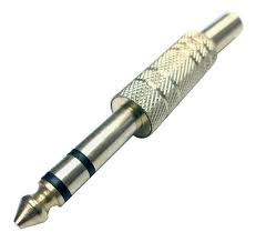 PLUG ESTEREO 6,5mm METAL PUNTA DORADA x 10 u