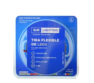 TIRA LEDS BLANCO CÁLIDO 12V x 5mts