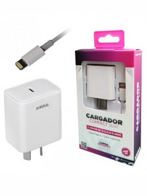 Cargador Soul Compact 20w Type C + Lightning