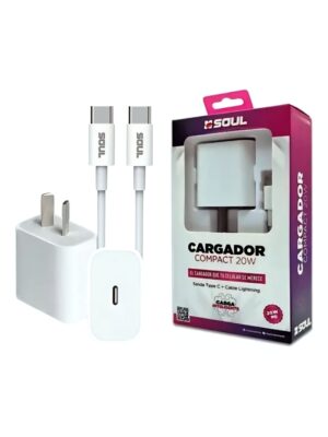 Cargador Soul Compact 20w Type C + Tipe C