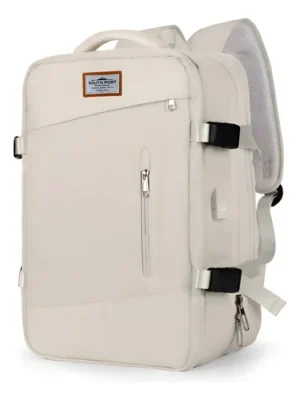 Mochila Carry On South Port Viaje Expansible Puerto Usb Color Marrón
