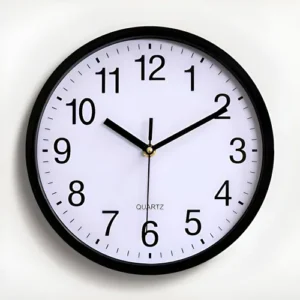 Reloj De Pared Moderno Silencioso Color Negro Clásico Quartz