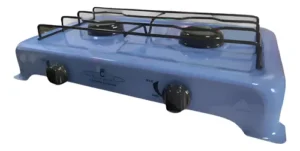 Anafe 2 hornallas a gas envasado garrafa Conometal 2 Hornallas celeste