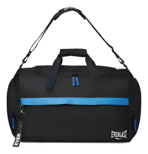 Bolso Deportivo Everlast Grande Con Botinero + Llavero Viaje Color Negro 18540 Lisa
