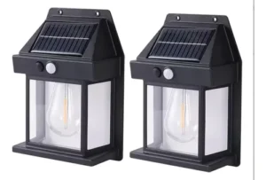 Farol De Pared Luz Led Solar Exterior Jardín Cálida X 2uni