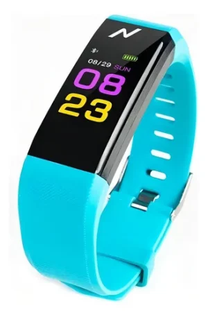 Smartband Noga Band NG-SB01 con correa color celeste y caja color negro