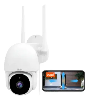 Camara De Seguridad App Tuya Wifi Exterior Domo Audio Infrar Color Blanco