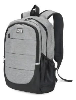 Mochila Porta Notebook 15.6 Urban Antirrobo Oxford Musette Gris Liso